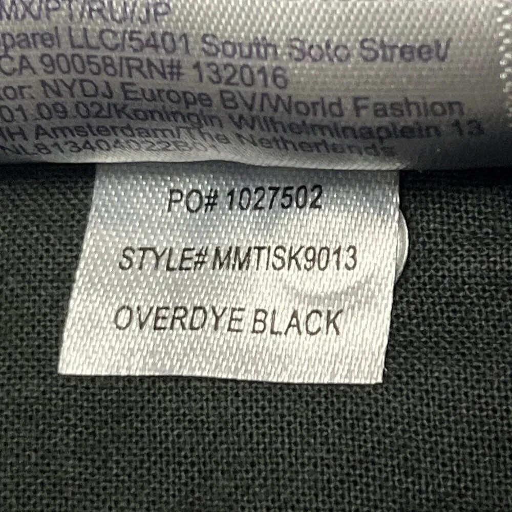 NYDJ Over-dye Black Lift Tuck Technology Maxi Skirt Black Elastic Waist- Large